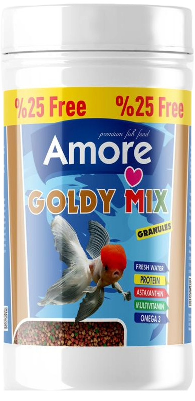Amore 125ml Goldy Mix Japon Balığı Yemi