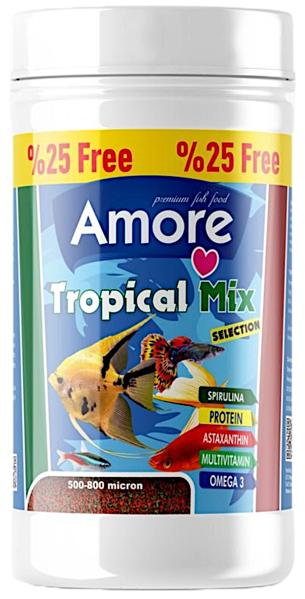 Amore 125ml Tropical Mix Granules Balık Yemi