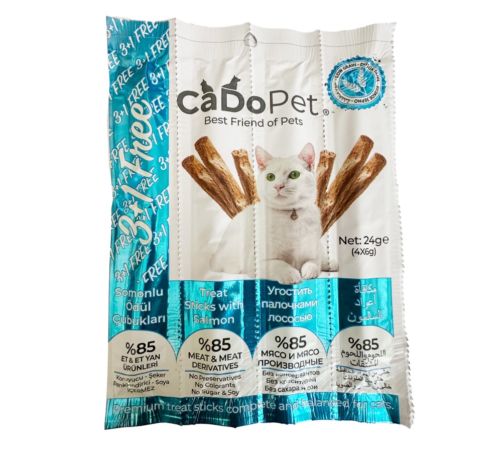 12 adet 4lü Somonlu Kedi Sticks