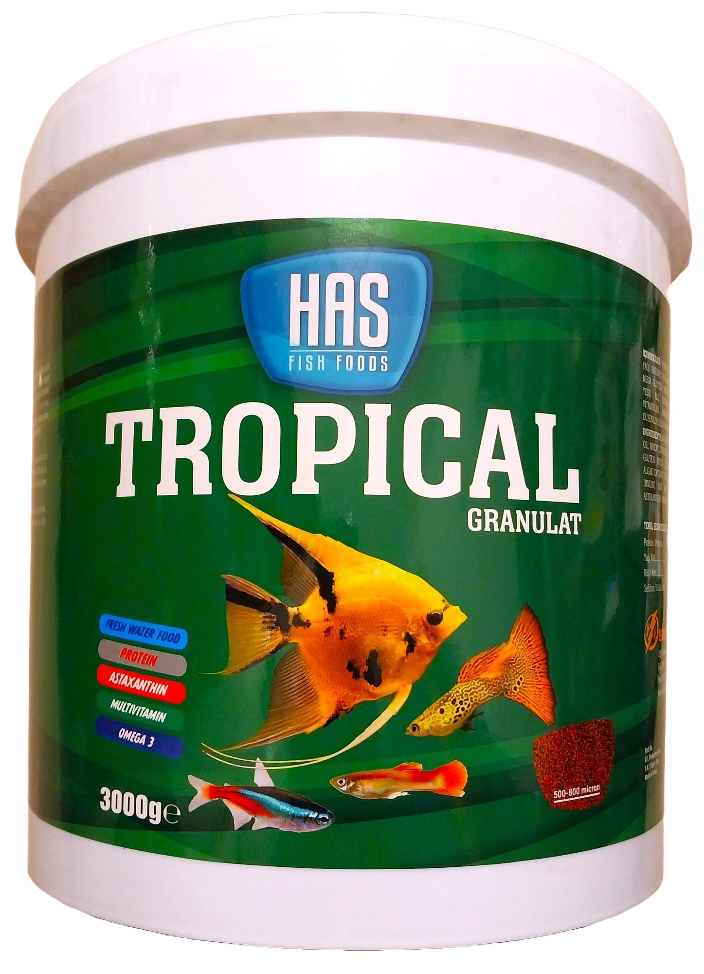 Has Tropical Mix 3 Kg Kova Balık Yemi