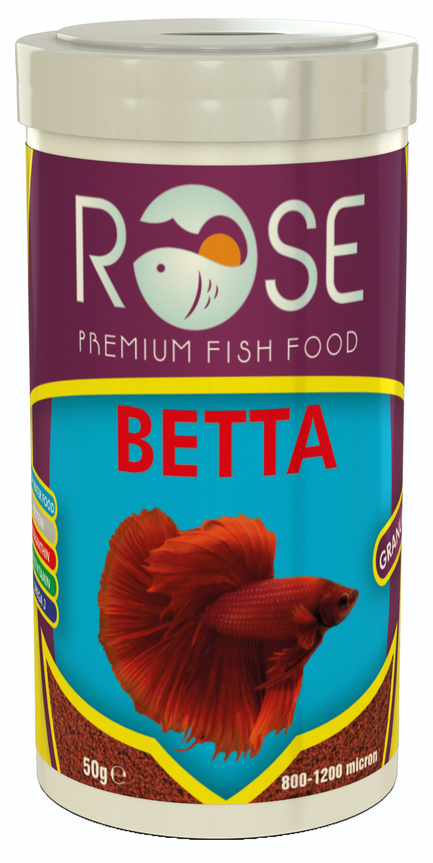 Rose 100ml Betta Beta Balığı Yemi