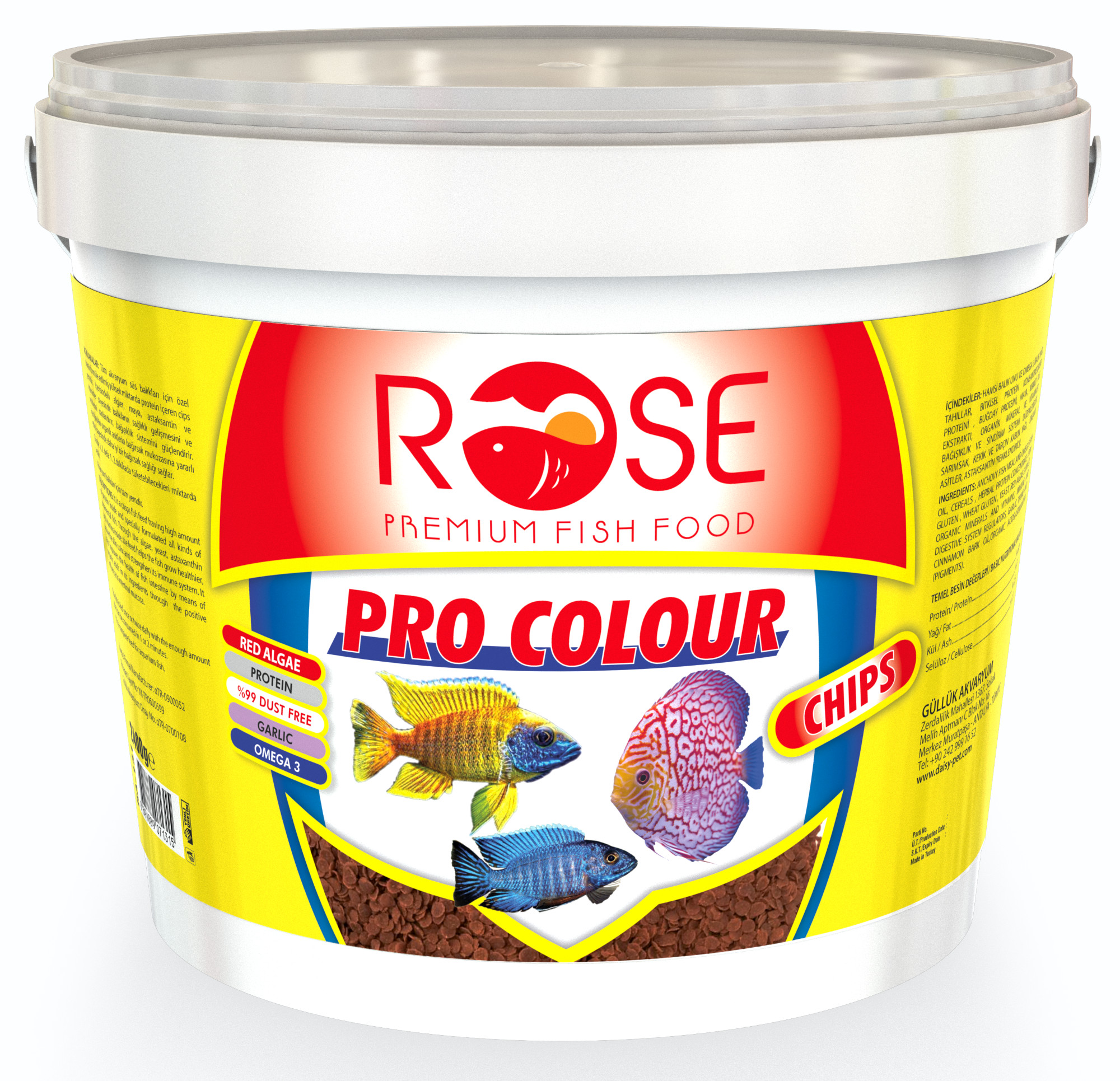 Rose Pro Colour 2.4 Kg Kova Balık Yemi