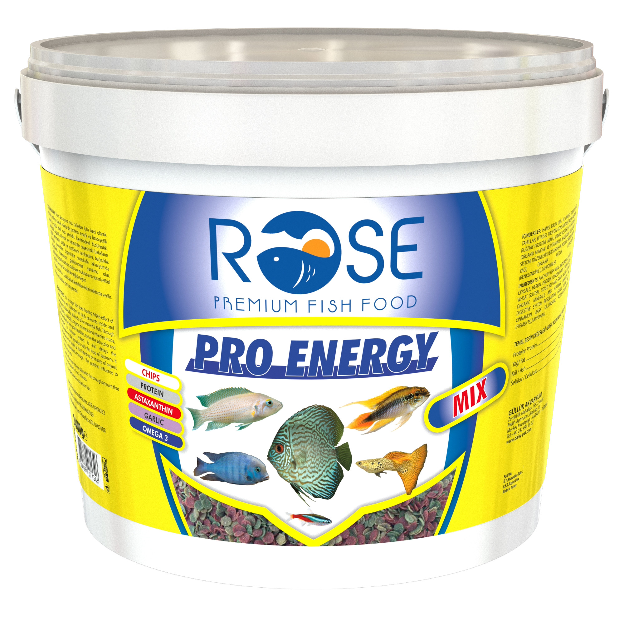 Rose Pro Energy Mix 2.4 Kg Kova Balık Yemi