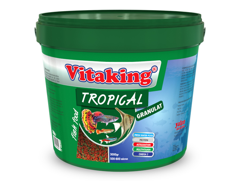 Vitaking Tropical Granulat 3 Kg Kova Balık Yemi