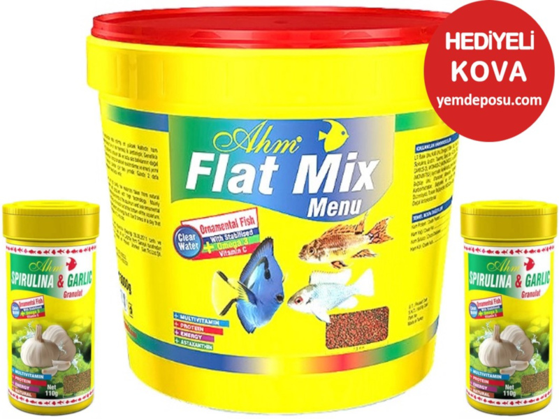 HEDİYELİ FLAT MİX KOVA + SPİRULİNA GARLİC