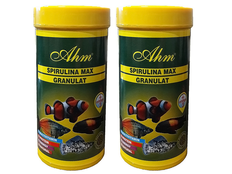 AHM FLAT MİX MENU 3 KG KOVA + 2 X 100 ML AHM SPİRULİNA MAX FLAKE FOOD