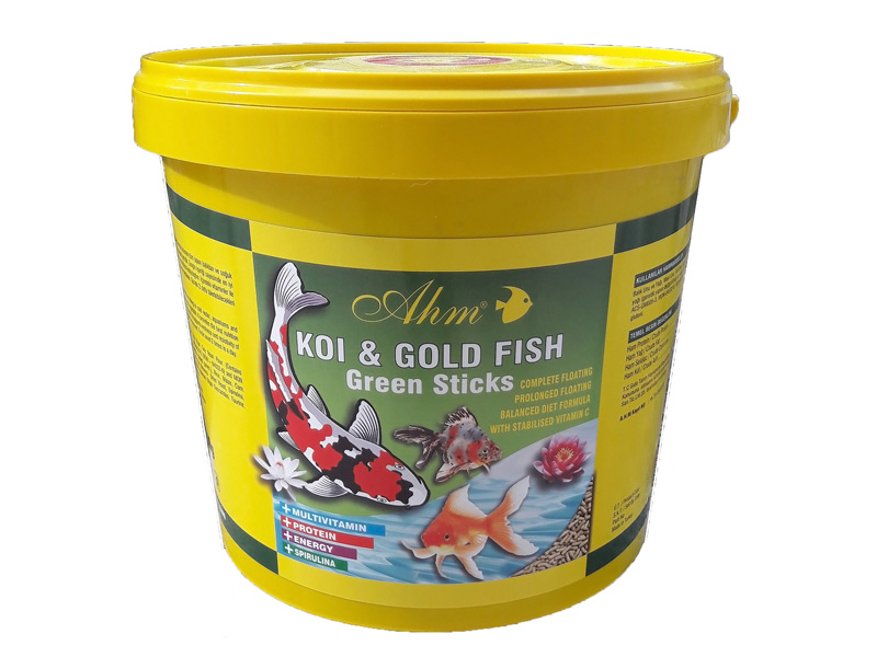 AHM KOİ & GOLD FİSH GREEN STİCKS 1500 GR KOVA