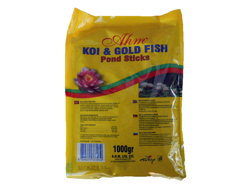 AHM KOİ GOLD FİSH NATURAL POND STİCKS 3 X 1 KG POŞET