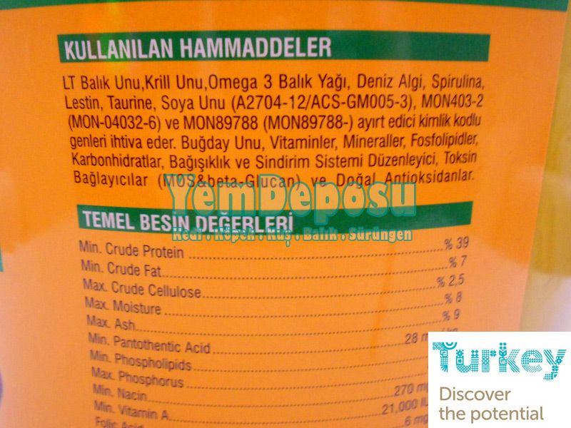 AHM TANGANYİKA GRANULAT BALIK YEMİ 3 KG KOVA