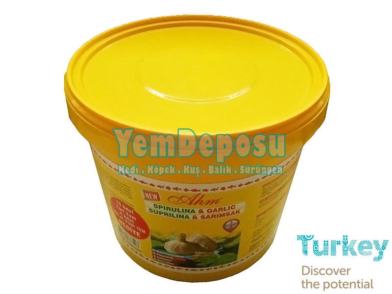 AHM SPİRULİNA GARLİC SARIMSAK BALIK YEMİ 1 KG AÇIK