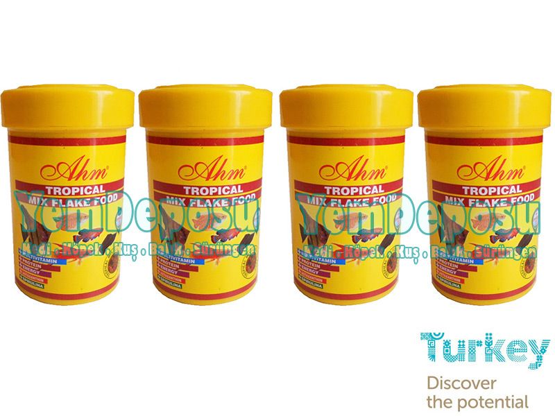 AHM TROPİCAL MİX FLAKE 4 X 100 ML KUTU