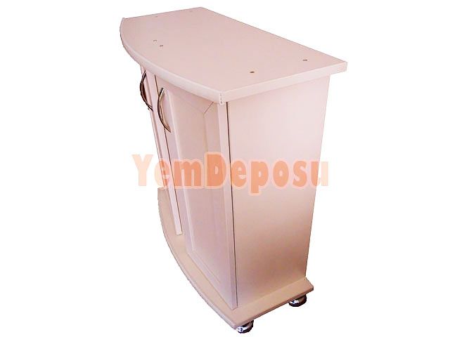 DEFNE 65 CM  BOMBELİ KREM AKVARYUM DOLABI