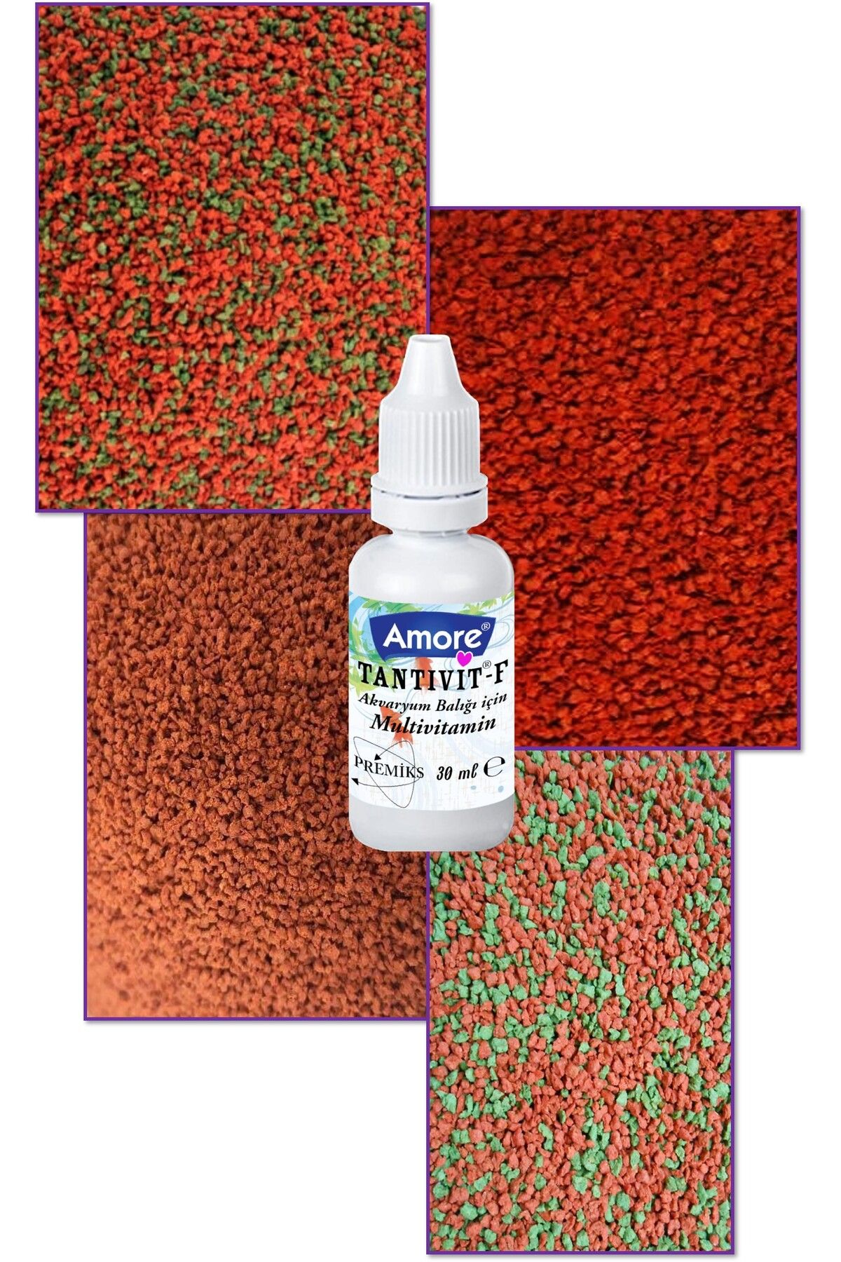 4-Çeşit-500gr Balık Yemi,Discus Bits Granules,Cichlid Mix,Lotus Malawi,Red Green,Multivitamin