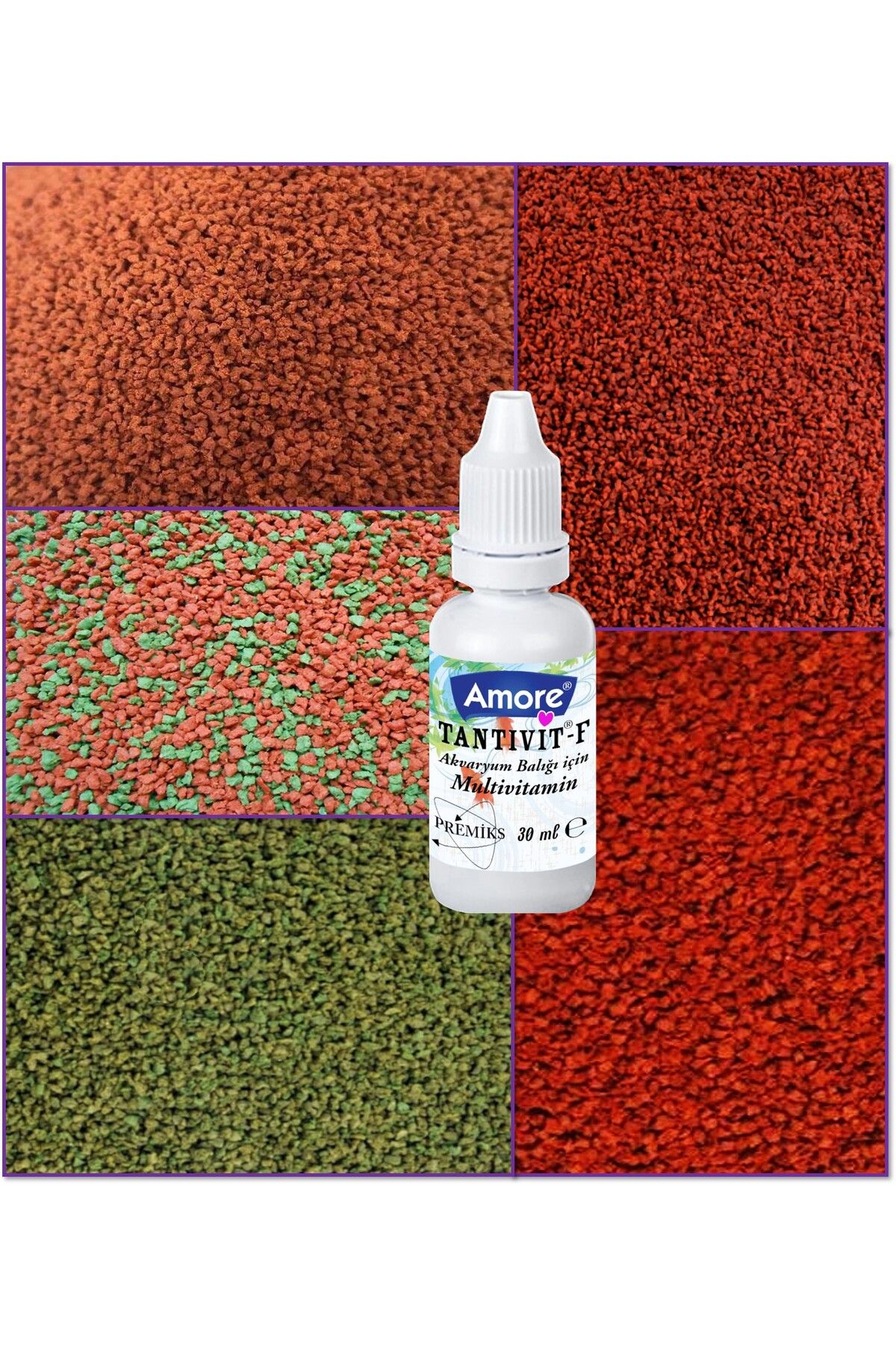 5-Çeşit-630gr Balık Yemi,Discus Bits Granules,Lotus Malawi,Cichlid Green,Red Green,Multivitamin