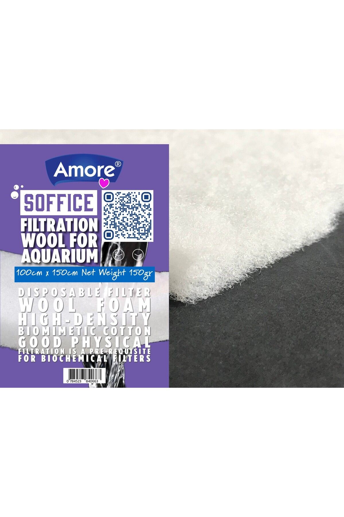 Soffice Akvaryum 150gr Silikonsuz Filtre Elyafı 100x150cm Soffice