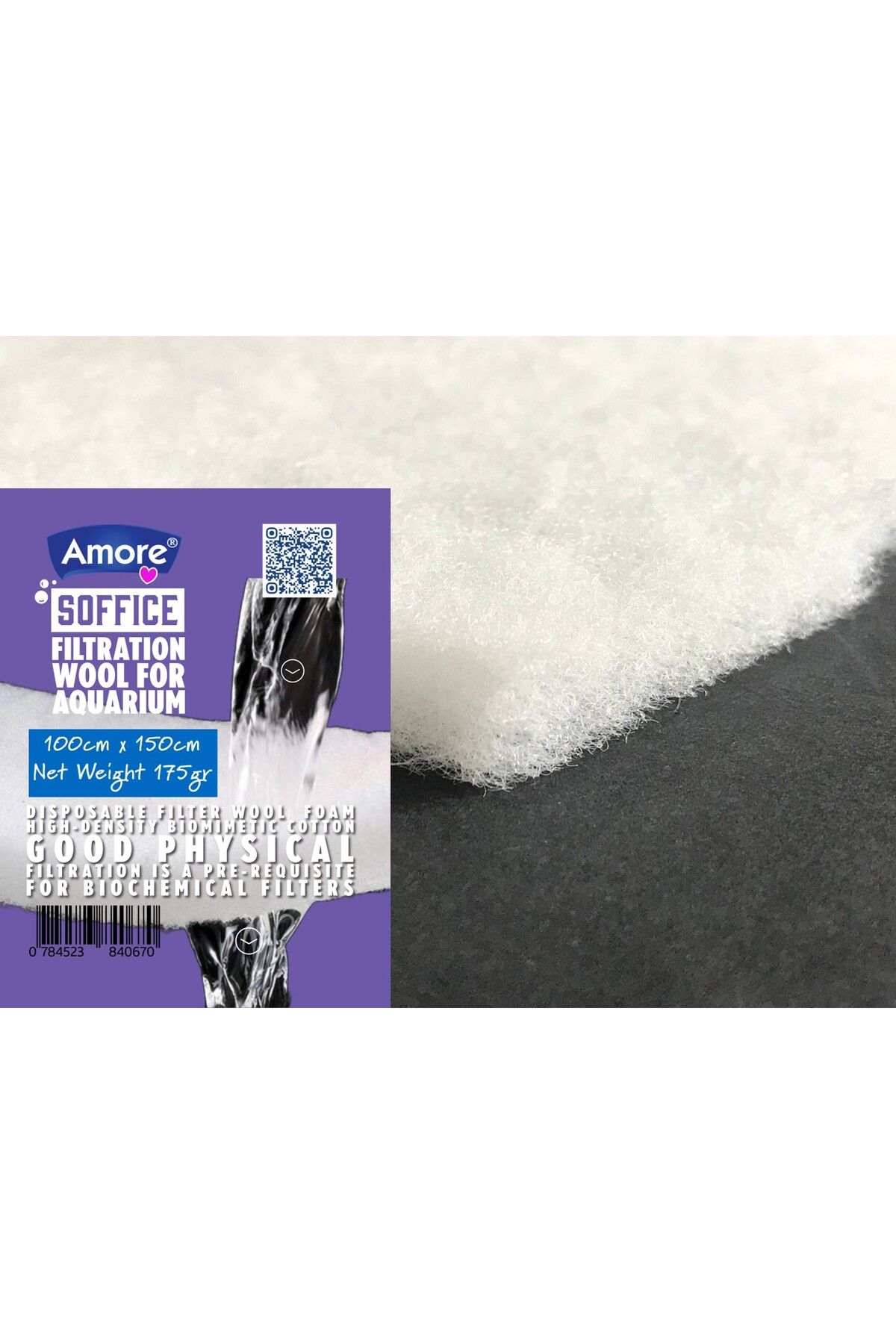 Soffice Akvaryum 175gr Silikonsuz Filtre Elyafı 100x150cm Soffice