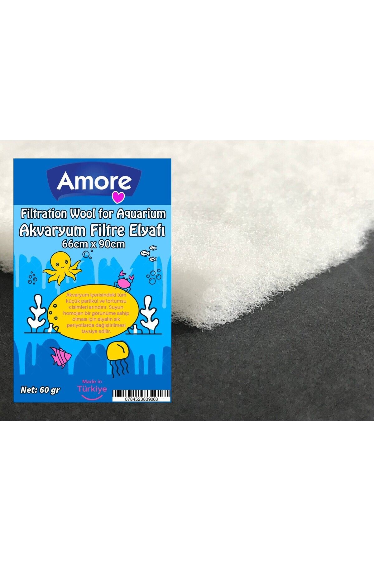 Soffice Akvaryum 60gr Silikonsuz Filtre Elyafi 66cm X 90cm Soffice