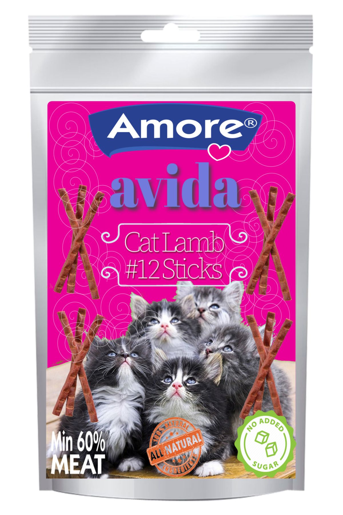 Amore Avida 12li Cat Lamb Sticks ve 6 adet 3lu Sigir Etli Kedi Odulu New Story