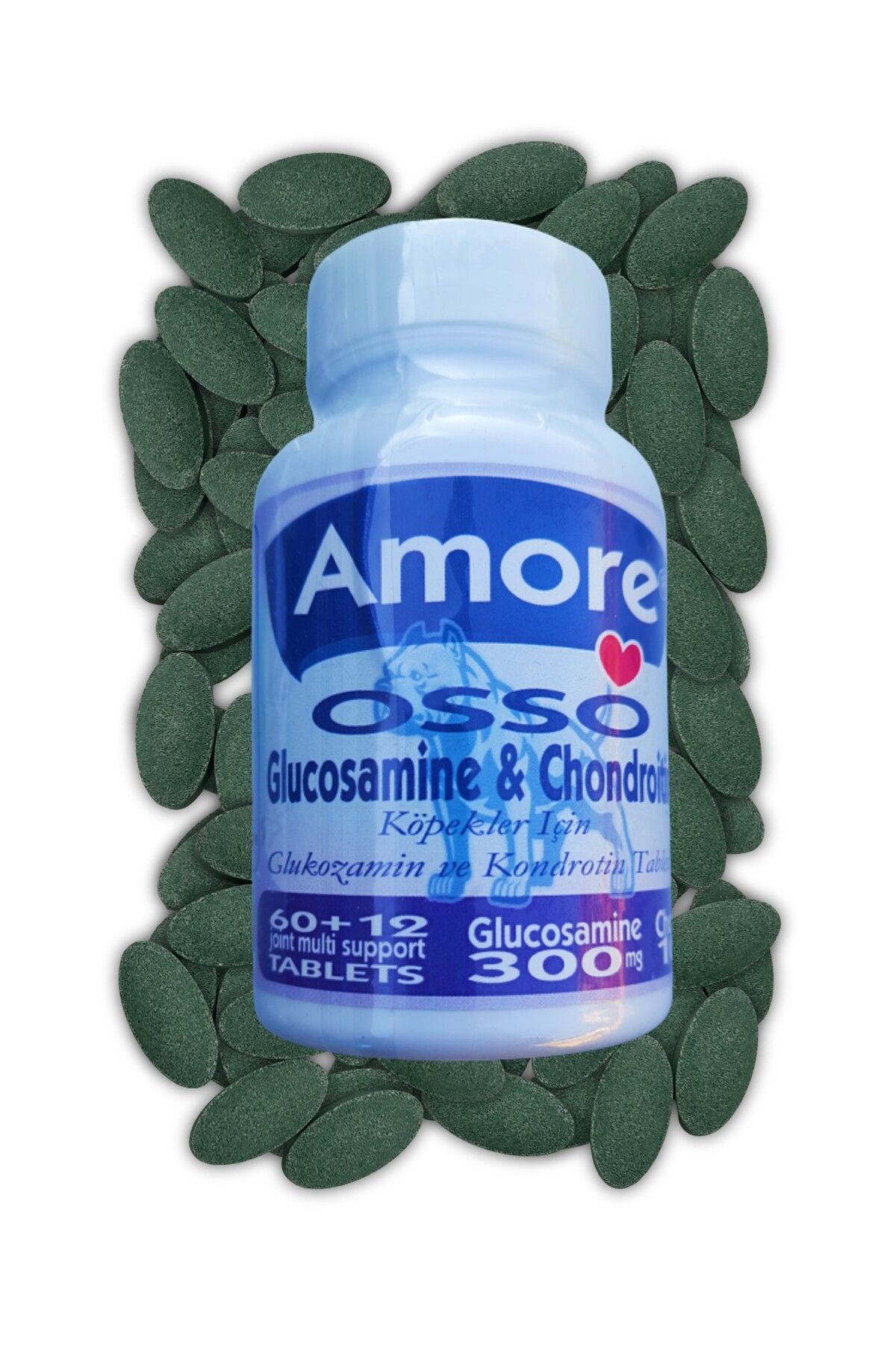 Amore Avida 24 Tavuk Etli Sticks ve Glikozamin Tablet, Kopek Odul Mamasi, Osso 72 Glucosamine Tabs