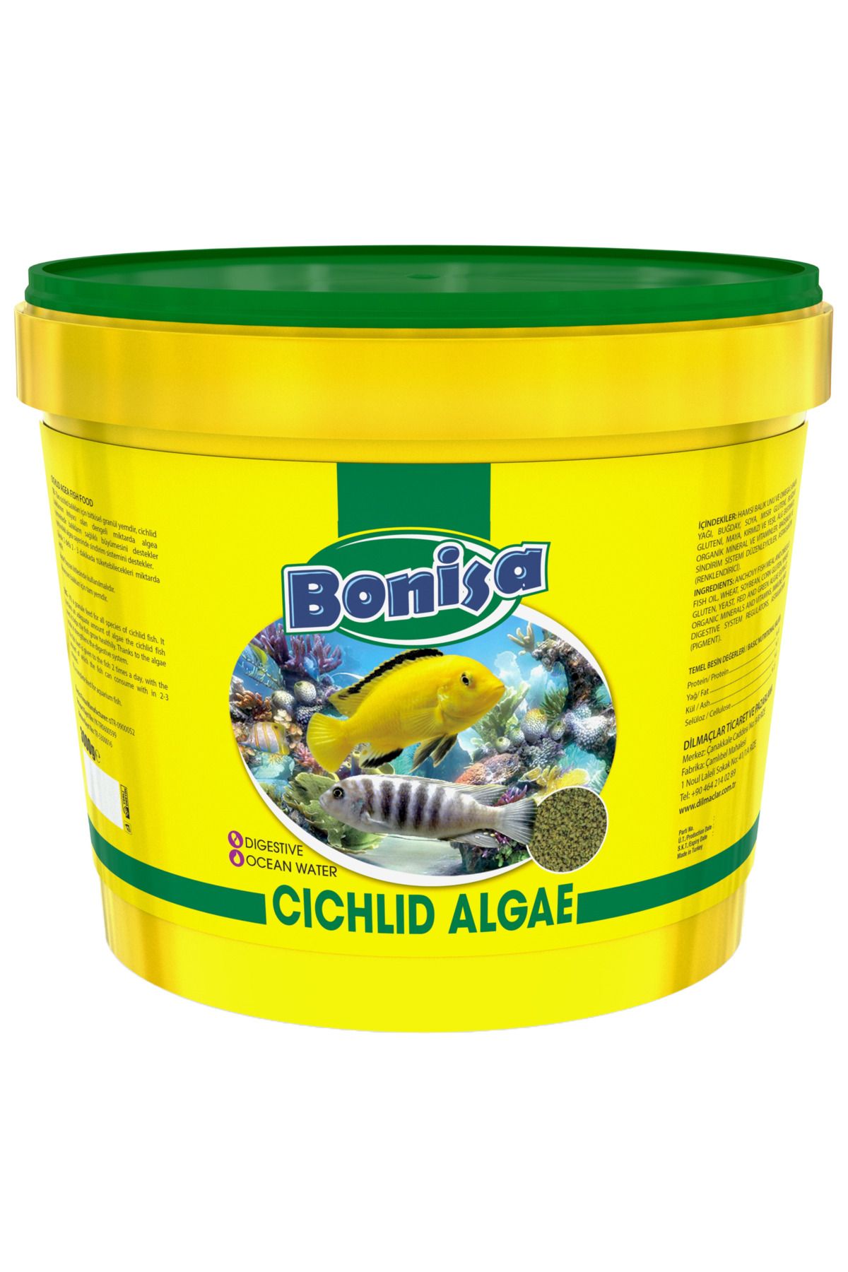 Amore Cichlid Algae 3 Kg Kova, Amore Veggie Garlic Pro 420gr, Lotus 100ml Spirulina Garlic Balik Yemi