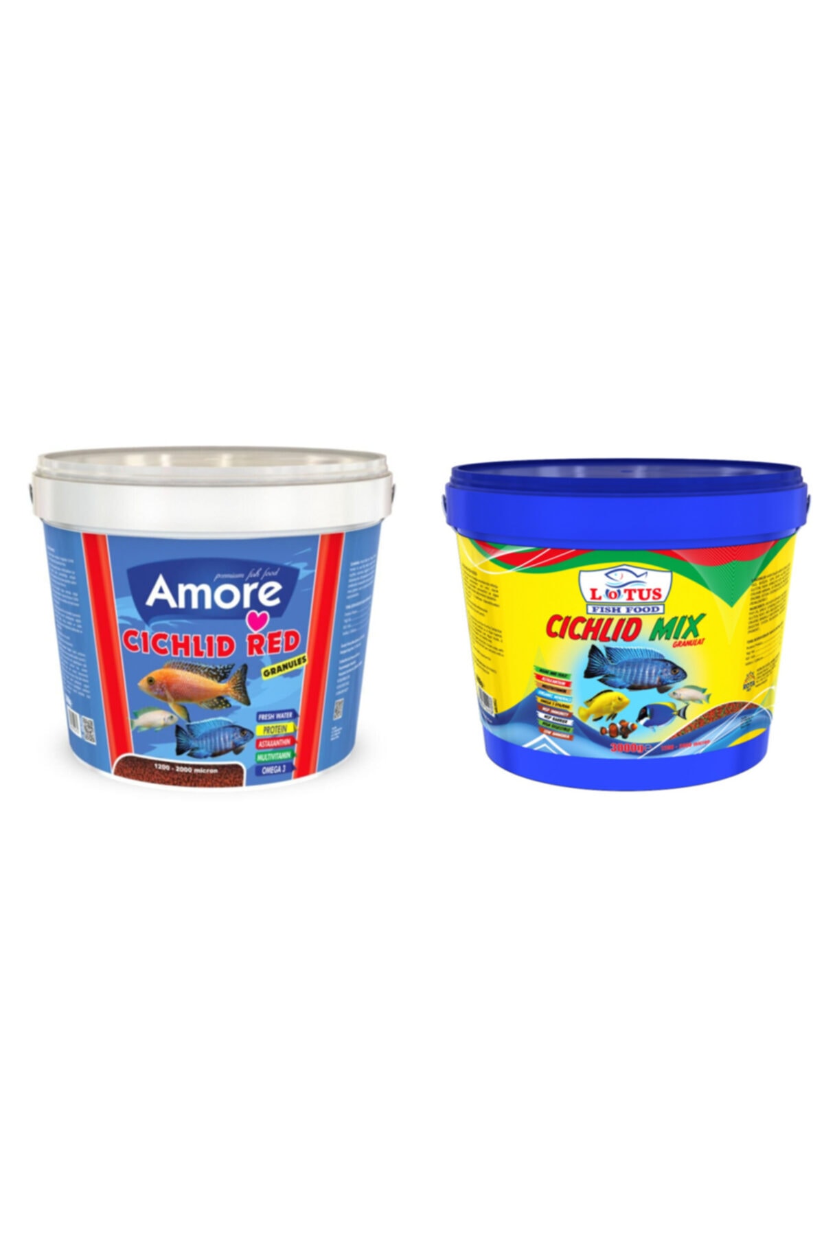 Amore Cichlid Red Granules Kova Ve Lotus Cichlid Mix Kova 3 Kg