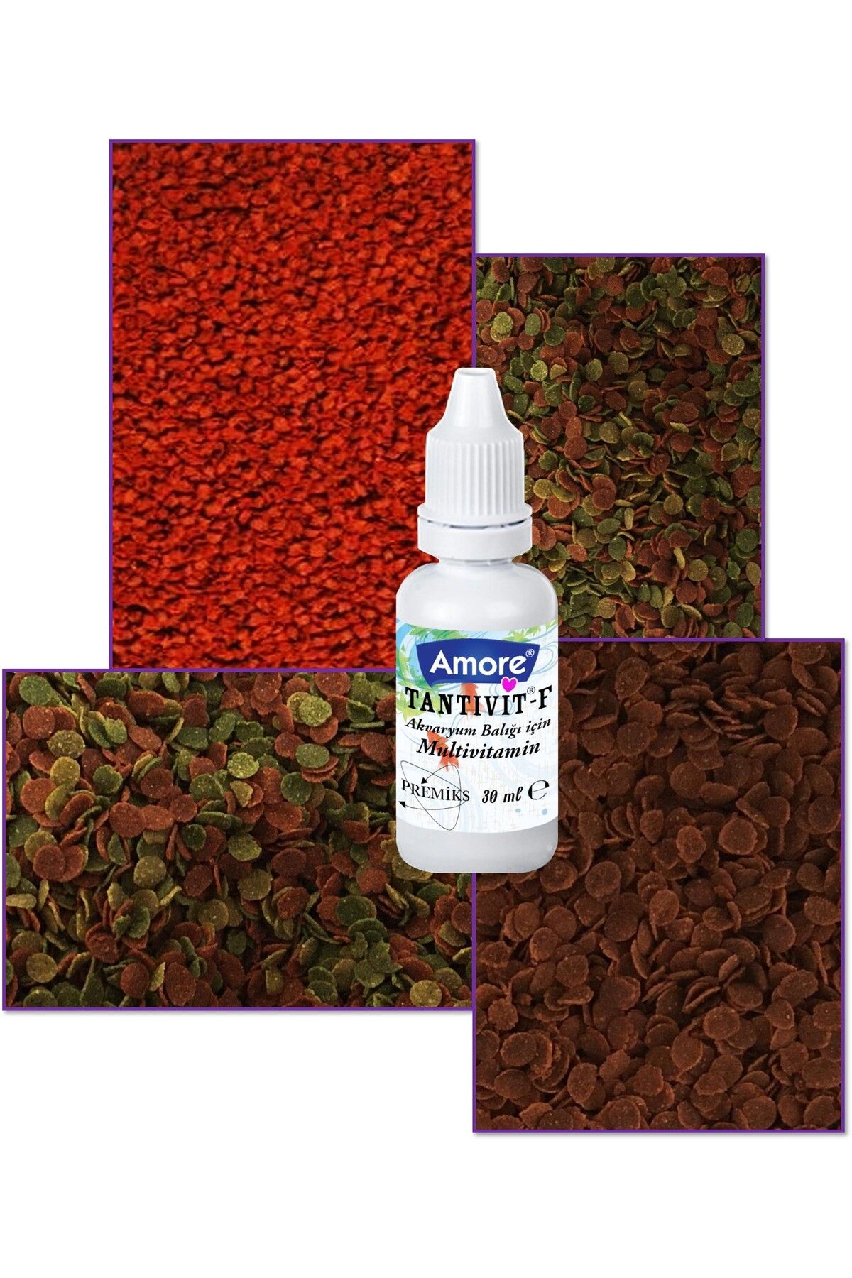 Discus Bits Granules,Pro Colour Chips,Lotus Protect Mix, Garlic,4-Mix-530gr Balık Yemi,Multivitamin