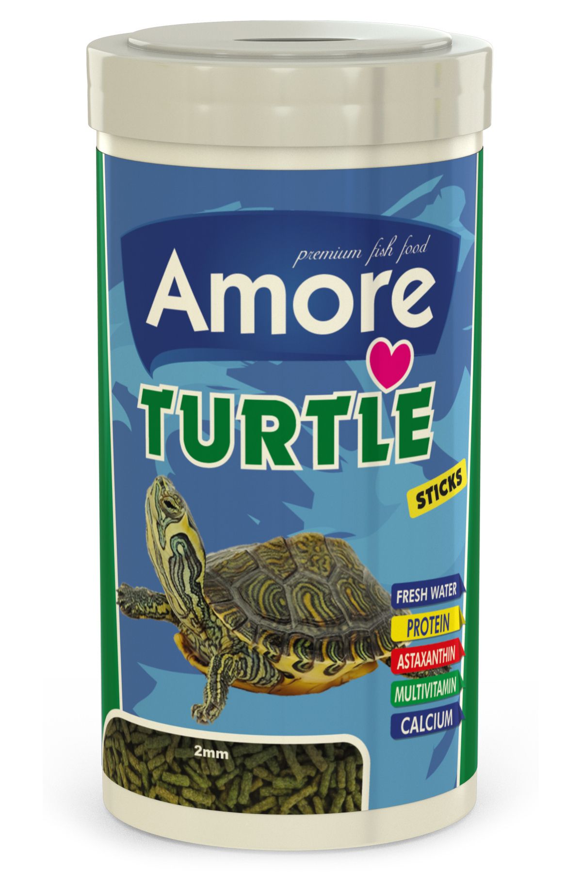Amore Gamarus Turtle 250ml, Calcium Sticks 250ml,AHM Su Kaplumbağası Yüzen Yemi, Tantivit-T