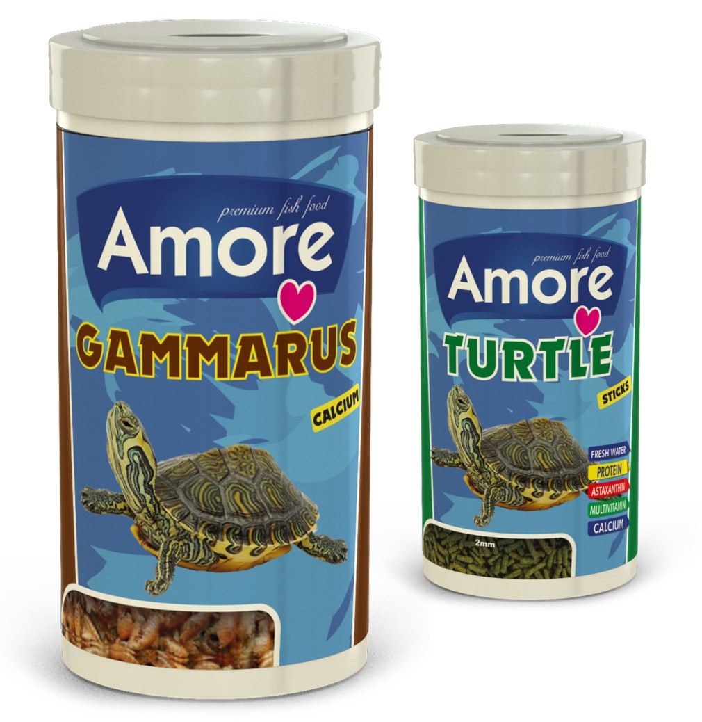 Amore Amore Gammarus 1000ml + Turtle Sticks 250ml Sürüngen ve Kaplumbağa Yemi