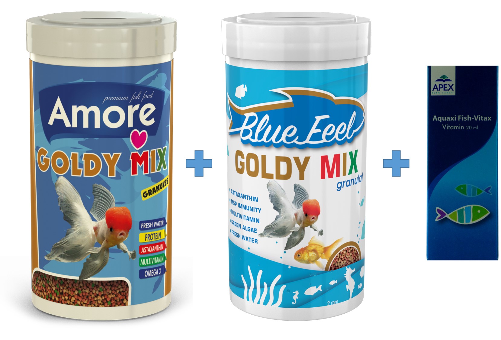 Amore Gold Mix 250ml + Bluefeel Goldy Mix 250ml Kutu + Vitamin