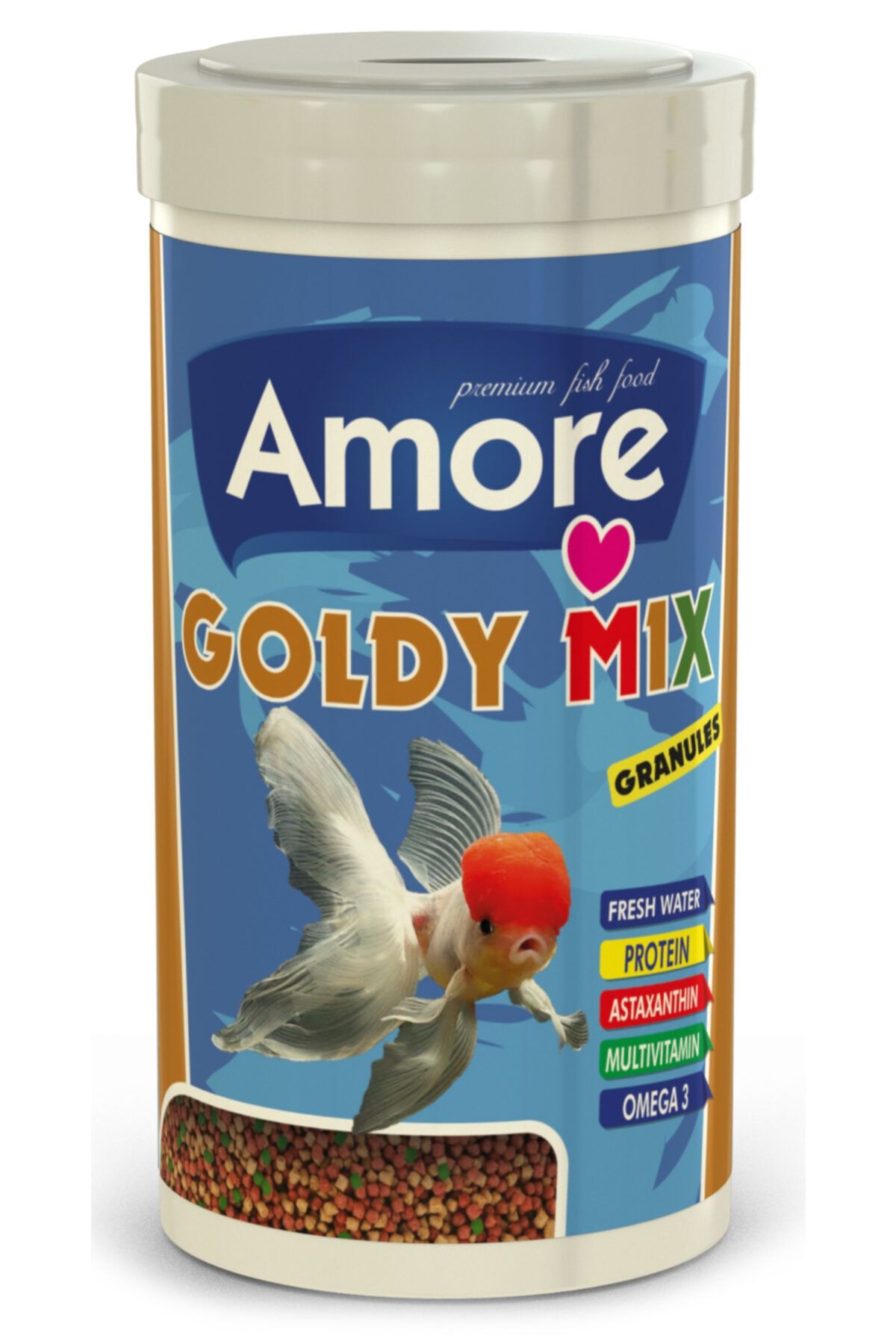 Amore Goldy Mix 250ml + Lotus Gold Naturel 250ml + Rose Goldi Mix 250 Ml Kutu Japon Baligi Yemi