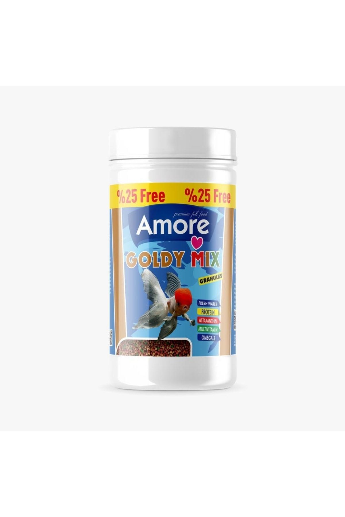 Amore Goldy Mix Granules 125 Ml 60 Gr Japon Baligi Yemi Ve Vitamini Set