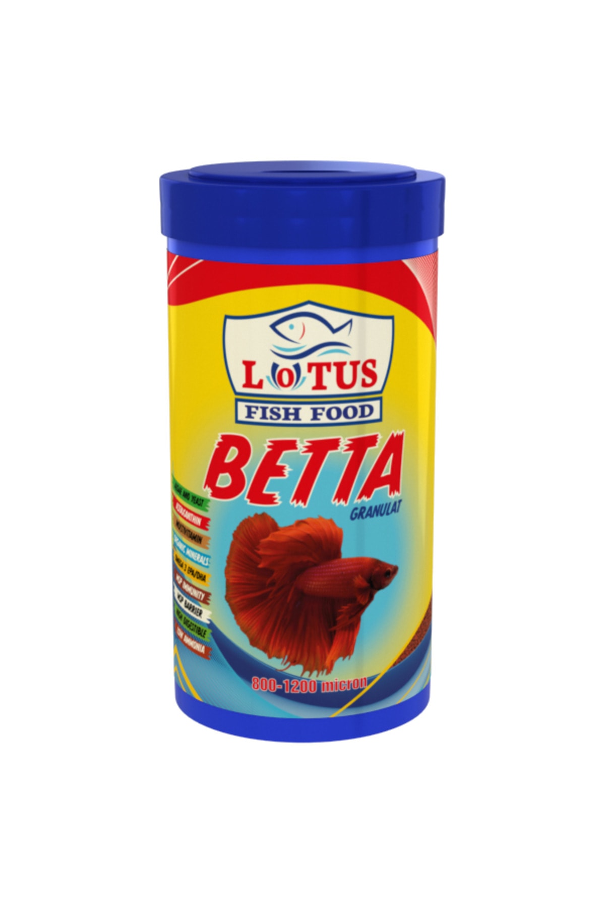 Amore Granul Beta Baligi Yemi 12 x 125 ml ve 12 x 100 ml Lotus Betta Balik Yemi Toptan