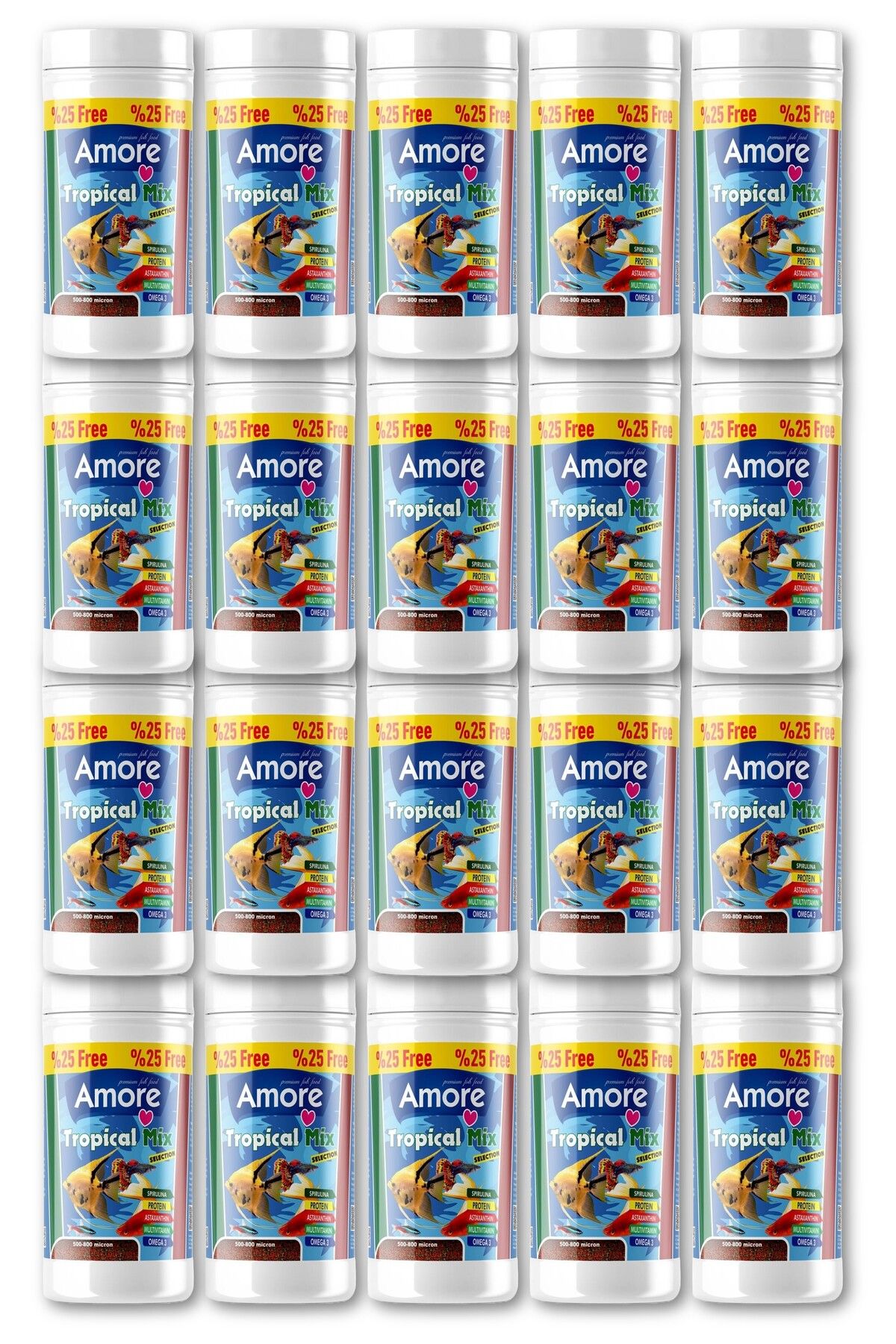 Lepistes-Melek-Plati-Moli Baligi Granul Yemi 20x125 ml Tropikal Mix Selection