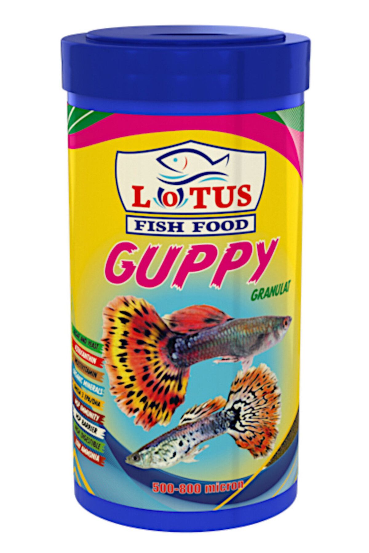 Amore Lepistes-Melek-Plati-Moli Balik Yemi 125ml, Lotus Guppy Granul 100ml, Yavru 100ml, Vitamin