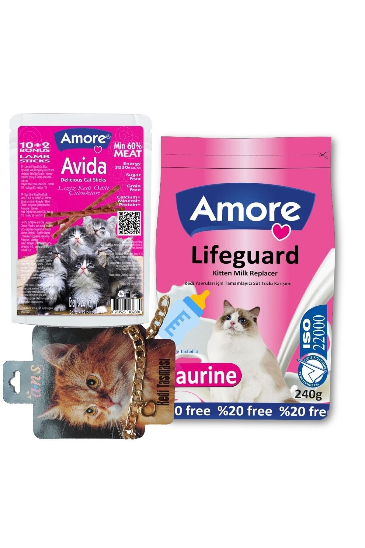 Amorecat Lifeguard Yavru Kedi Sut Tozu 240gr, Zincir Ve Avida Lamb Sticks 12li