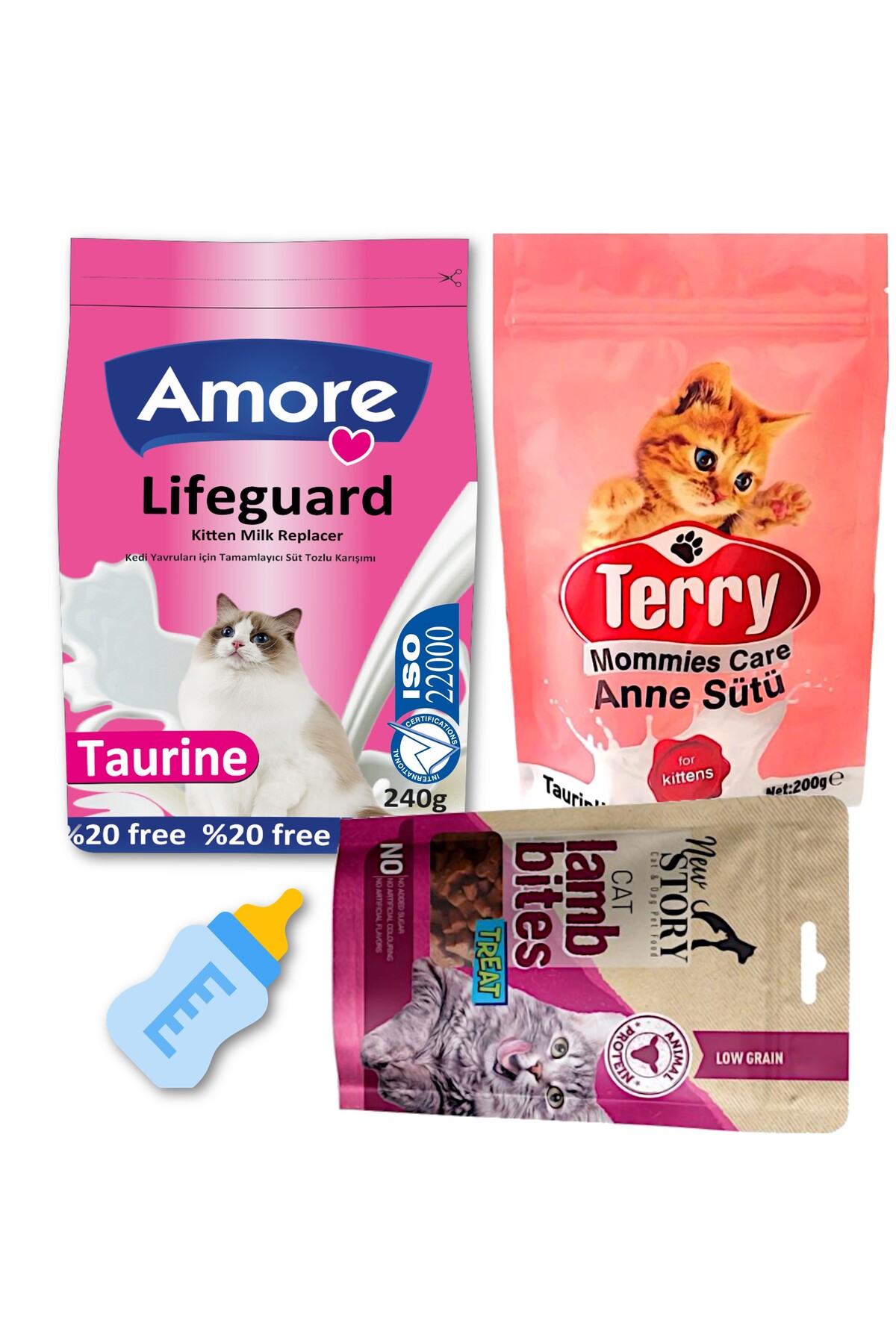 Amore LifeGuard Yavru Kedi Sut Tozu, Terry Mommies Care Anne Sutu, Kalpler Taneli Odul