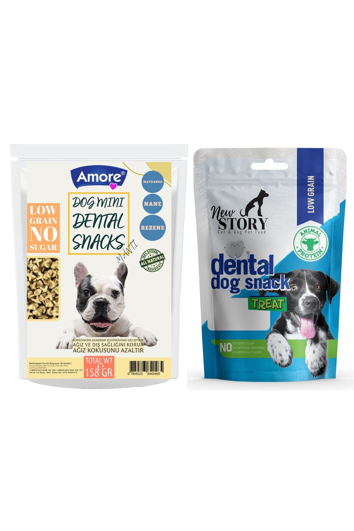 Amoredog Mantı Mini-dental Köpek ödülü 158 Gr Ağız Kokusu, Diş Sağlığı, New Story 80gr Dental Anti Tartar