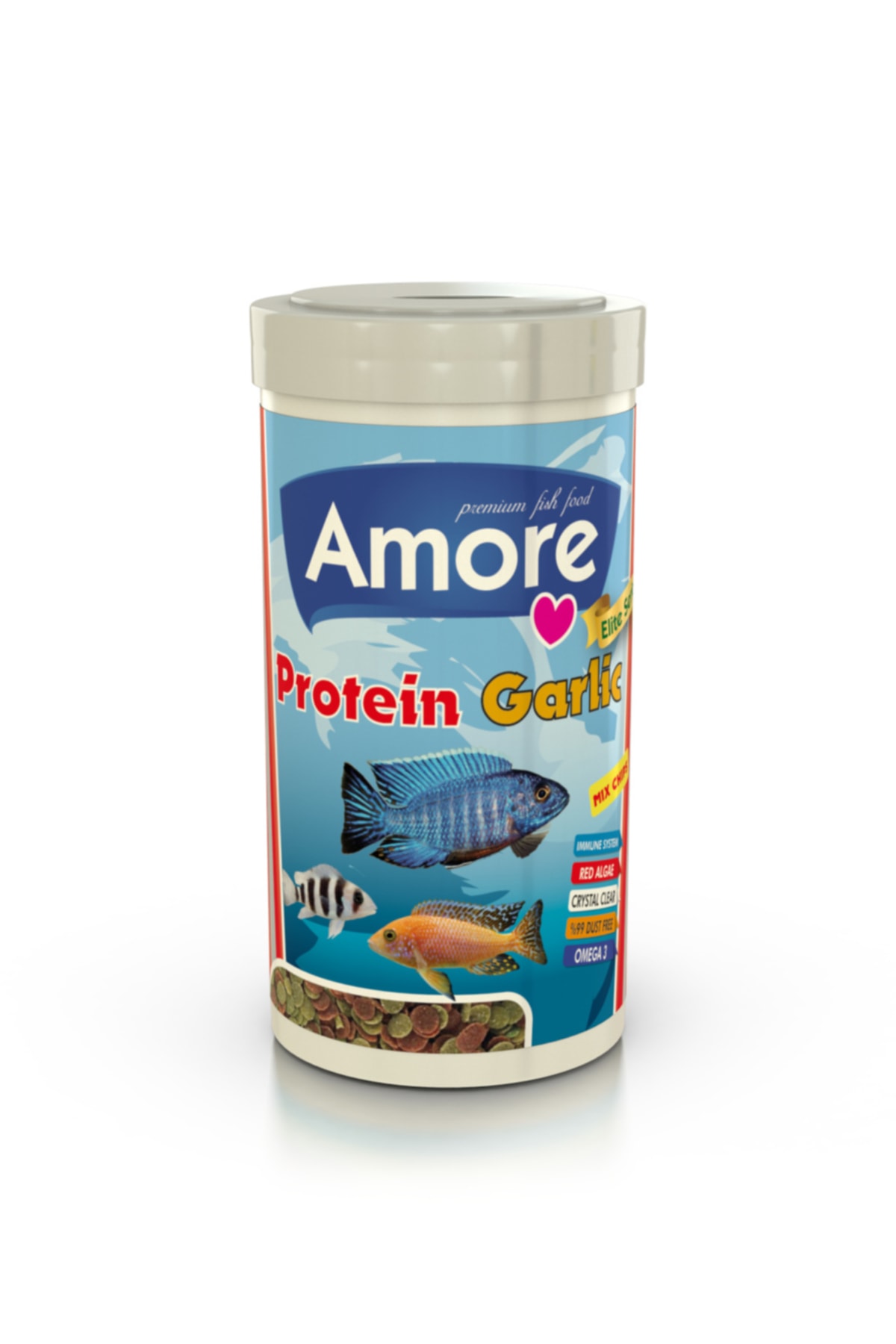 Amore Sera Fd Rote Muckenlarven Kan Kurdu 50ml Kutu + Elite Protein Red Algae Garlic Pro Chips 250 Ml Kutu
