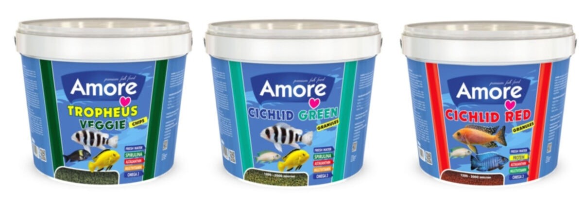 Amore Tropheus Veggie 3 Kg Ve Cichlid Green 3 Kg Ve Cichlid Red 3kg Kova