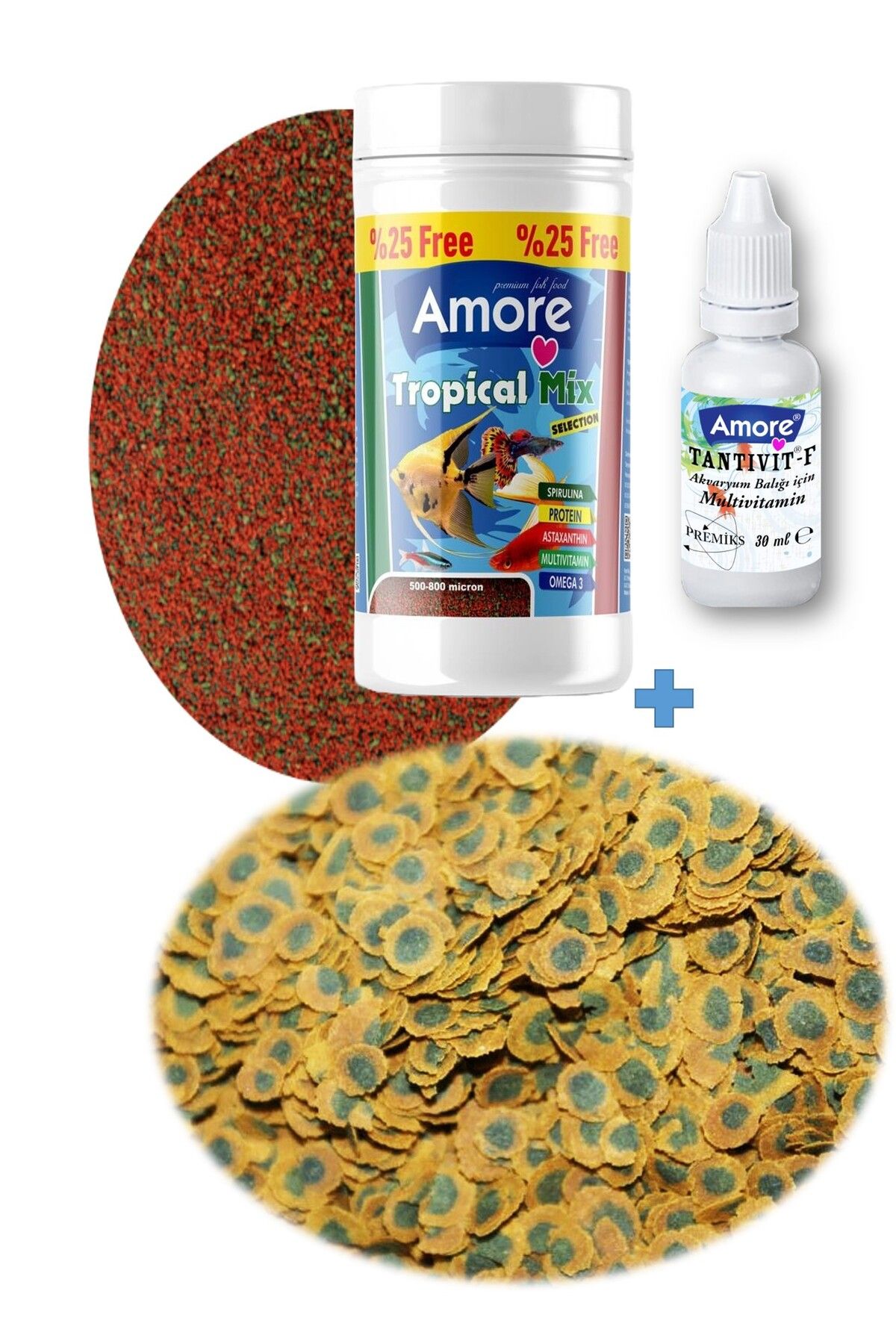 Tropical Mix Selection 125ml, PRO Algae Multi-Crisps 30gr ZipPack Balık Yemi, Multivitamin