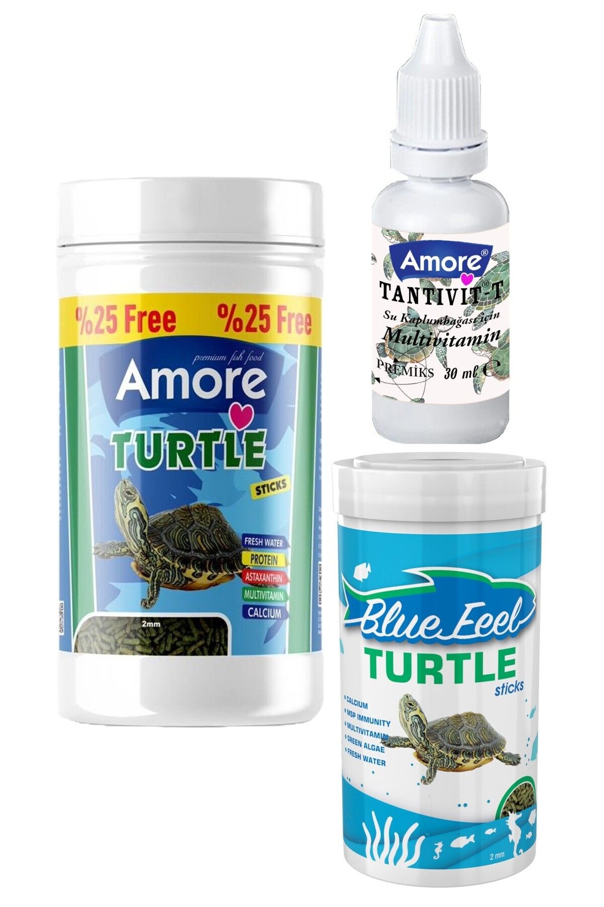 Turtle Food Sticks 125ml, Bluefeel 100ml Su Kaplumbağası Yüzen Yemi, Multivitamin