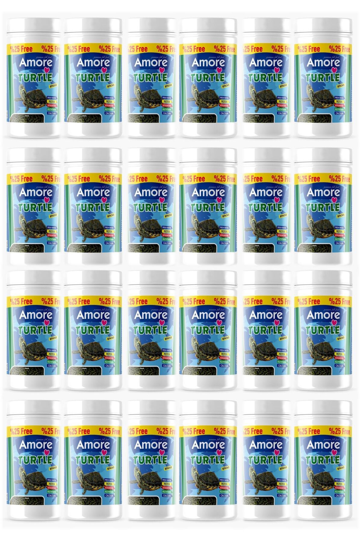 Turtle Green Calcium Sticks Food 24x125ml Su Kaplumbağası Yüzen Yemi