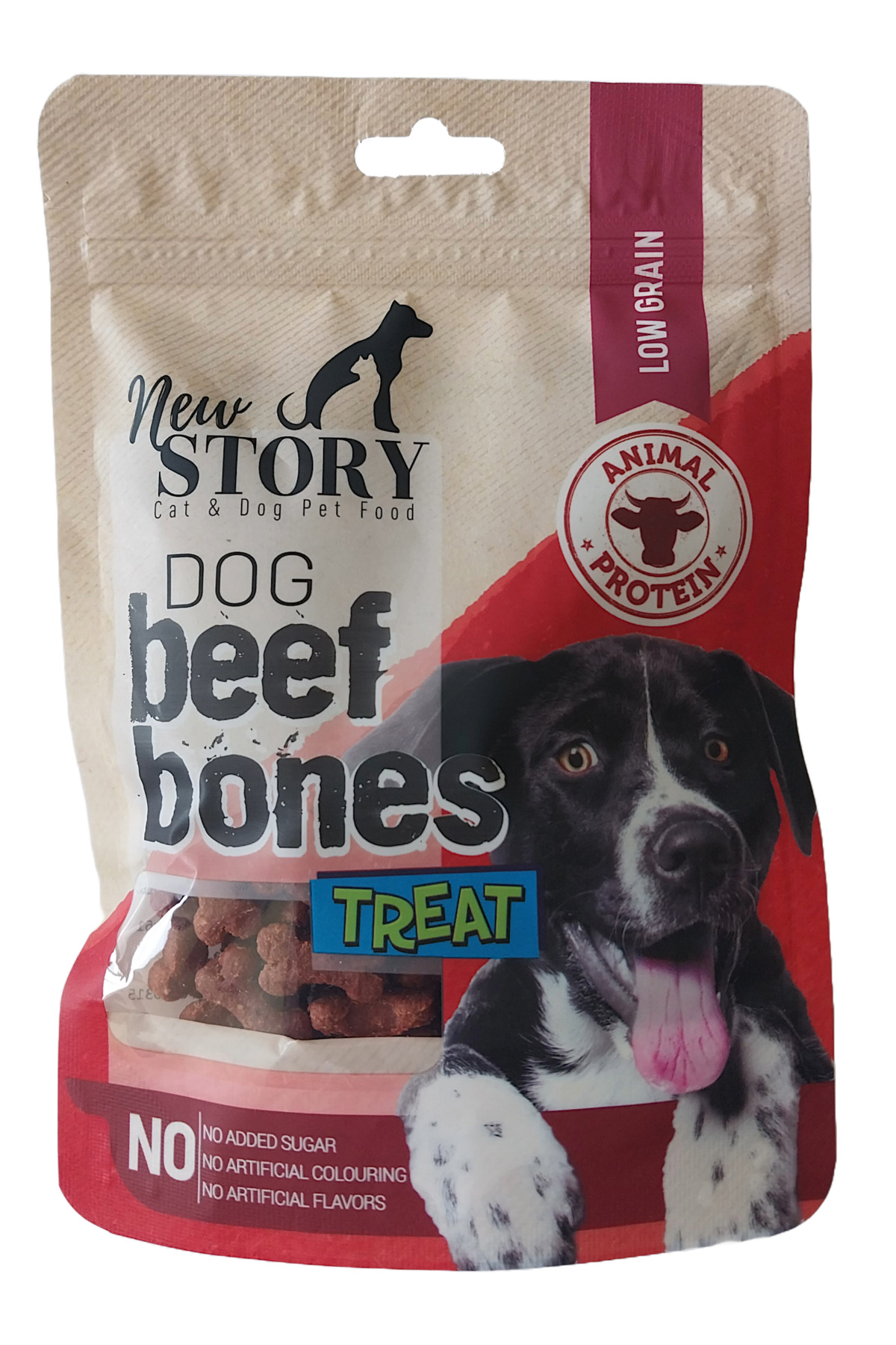 Yetiskin Kuzu Parca Etli Kopek Konservesi 2li, New Story Dog Beef Bones Sigir Etli 6x80gr Yumusak Odul Mamasi