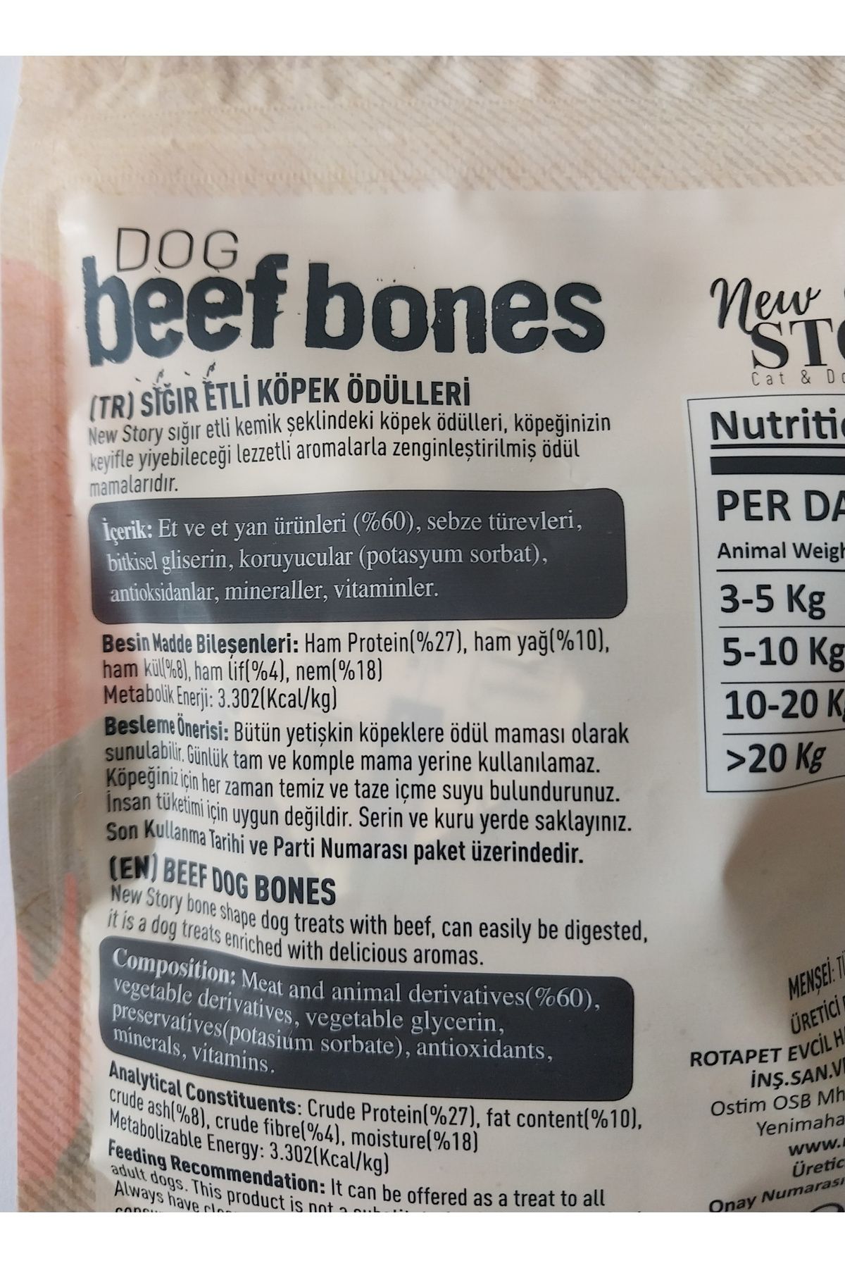 Yetiskin Kuzu Parca Etli Kopek Konservesi 2li, New Story Dog Beef Bones Sigir Etli 6x80gr Yumusak Odul Mamasi