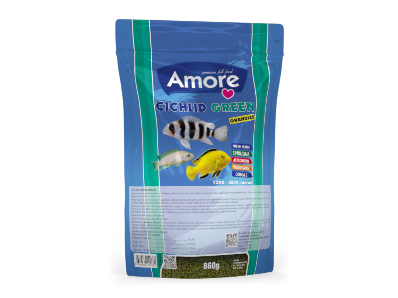 Amore Cıchlıd Green Granules 860 Gr