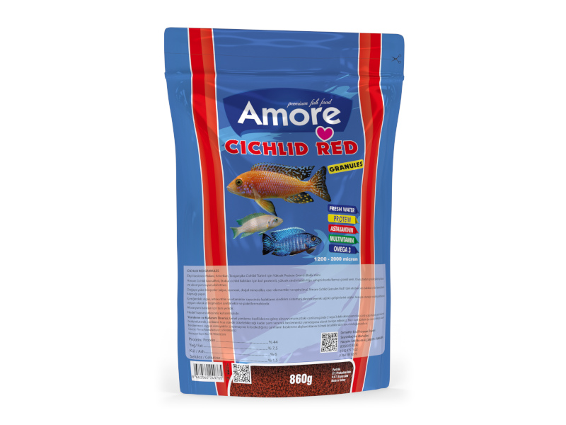 Amore Cichlid Red Granules 860 Gr