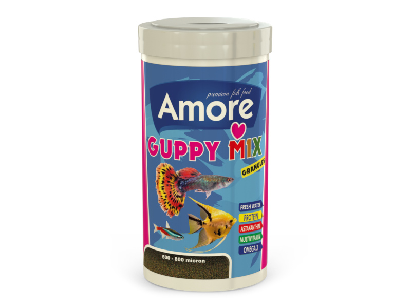 Amore Guppy Mix Granules Balık Yemi 250 ml