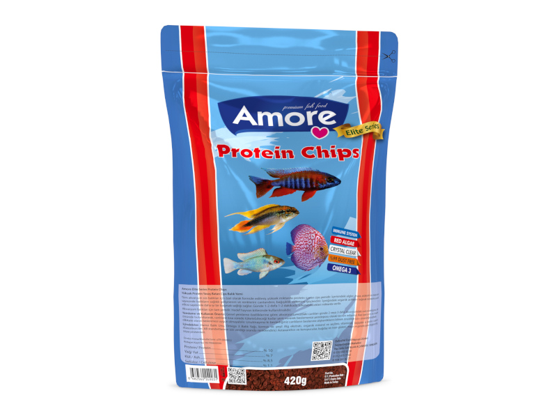 PROTEIN CHIPS 420GR RED ALGAE CLEAR IMMUNE PROTECT OMEGA-3 PRO CRİSPS POŞET BALIK YEMİ