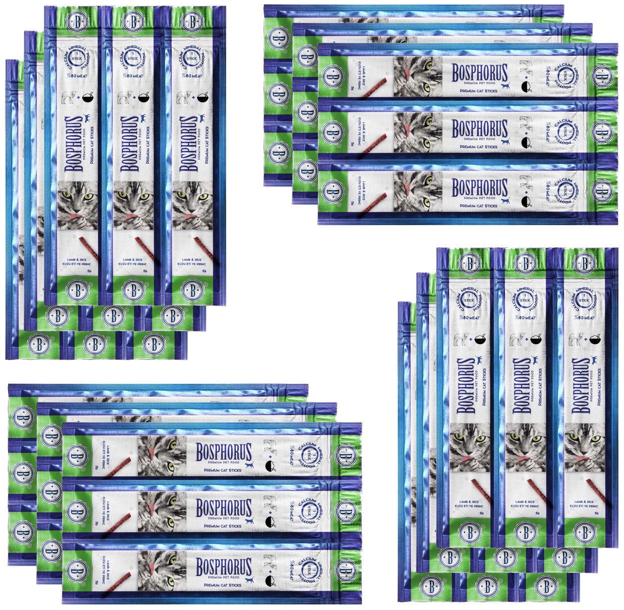 Amorecat Vision Lila Şeffaf Kedi Yorkshire Köpek Extra Taşıma Çantası ve Cat Sticks Lamp 12adet 3lü