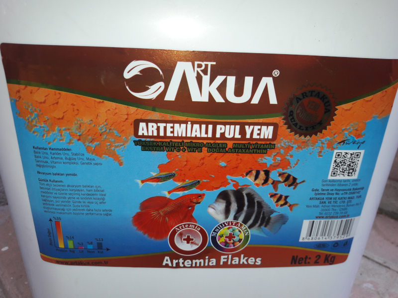 ARTEMİA FLAKES PUL YEM 400 GR AÇIK